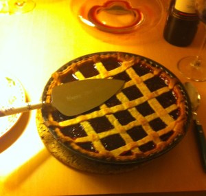 4. Place in the oven at 180 degrees and cook for 25 minutes or until the pastry is golden and the jam is bubbling